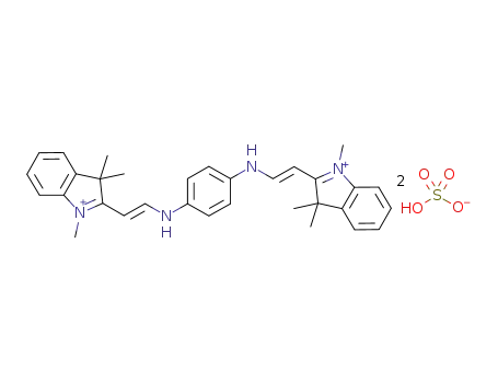 (4-{[(E)-2-(1,3,3-trimethyl-3H-2-indoliumyl)-1-ethenyl]amino}phenyl)-(E)-2-(1,3,3-trimethyl-3H-2-indoliumyl)-1-ethen-1-amine bis(hydrogen sulfate)