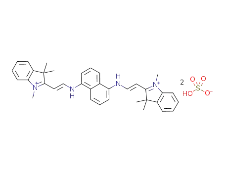 (5-{[(E)-2-(1,3,3-trimethyl-3H-2-indoliumyl)-1-ethenyl]amino}-1-naphthyl)-(E)-2-(1,3,3-trimethyl-2,3-dihydro-1H-2-indolyl)-1-ethen-1-amine bis(hydrogen sulfate)