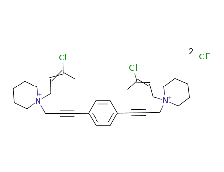 p-bis{[N-(3-chlorobuten-2-yl)piperidino]propyn-1-yl}benzene dichloride