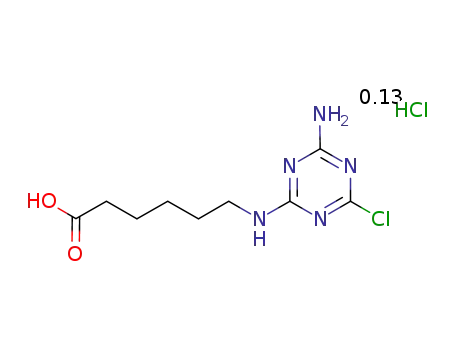 6-(4-amino-6-chloro-1,3,5-triazin-2-yl-amino)hexanoic acid hydrochloride