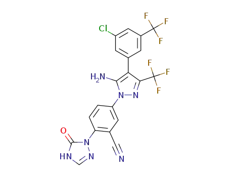 5-[5-amino-4-(3-chloro-5-trifluoromethylphenyl)-3-trifluoromethylpyrazol-1-yl]-2-(5-oxo-4,5-dihydro[1,2,4]triazol-1-yl)benzonitrile