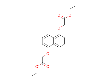 Molecular Structure of 32386-24-6 (Acetic acid, 2,2'-[1,5-naphthalenediylbis(oxy)]bis-, diethyl ester)