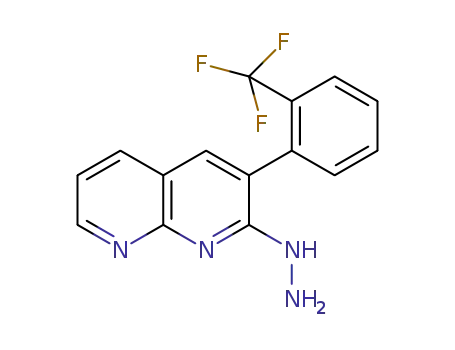 2-hydrazinyl-3-(2-(trifluoromethyl)phenyl)-1,8-naphthyridine
