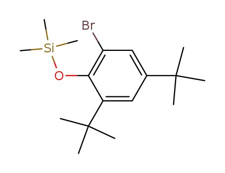 Molecular Structure of 5920-84-3 (Silane, [2-bromo-4,6-bis(1,1-dimethylethyl)phenoxy]trimethyl-)