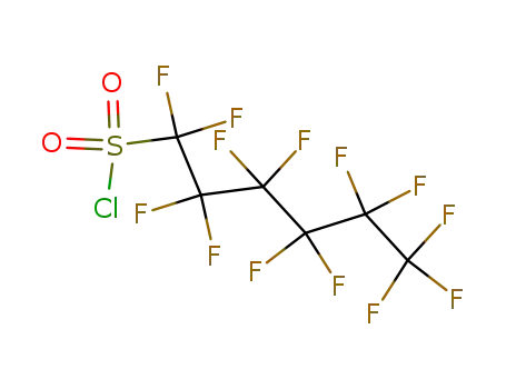 Molecular Structure of 55591-23-6 (1,1,2,2,3,3,4,4,5,5,6,6,6-tridecafluorohexane-1-sulphonyl chloride)