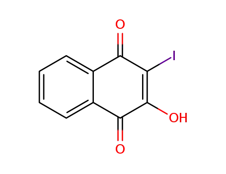 Molecular Structure of 35135-38-7 (1,4-Naphthalenedione, 2-hydroxy-3-iodo-)
