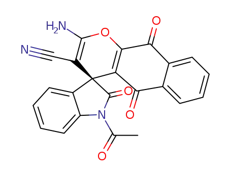 1′-acetyl-2-amino-2′,5,10-trioxo-5,10-dihydrospiro[benzo[g]chromene-4,3′-indoline]-3-carbonitrile