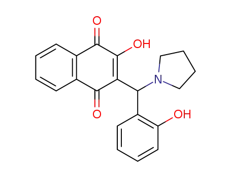 2-hydroxy-3-((2-hydroxyphenyl)(pyrrolidin-1-yl)methyl)naphthalene-1,4-dione