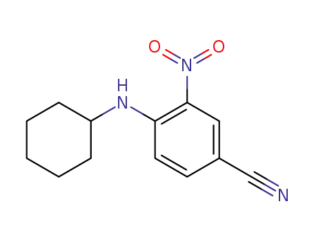 Molecular Structure of 28096-55-1 (Benzonitrile, 4-(cyclohexylamino)-3-nitro-)