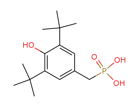 Molecular Structure of 10175-90-3 (Phosphonic acid, [[3,5-bis(1,1-dimethylethyl)-4-hydroxyphenyl]methyl]-)