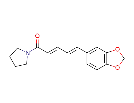 Molecular Structure of 25924-78-1 (N-[10-(13,14-Methylenedioxyphenyl)-7(E),9(Z)-pentadienoyl]-pyrrolidine)
