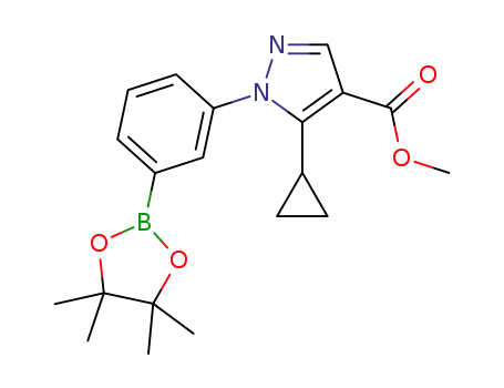 5-cyclopropyl-1-[3-(4,4,5,5-tetramethyl-[1,3,2]dioxaborolan-2-yl)phenyl]-1H-pyrazole-4-carboxylic acid methyl ester