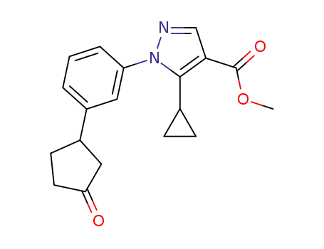 5-cyclopropyl-1-[3-(3-oxocyclopentyl)phenyl]-1H-pyrazole-4-carboxylic acid methyl ester