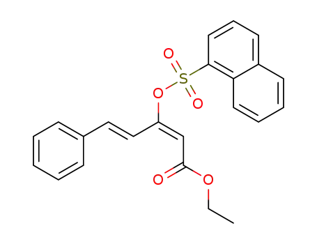 (2E,4E)-ethyl 3-((naphthalen-1-ylsulfonyl)oxy)-5-phenylpenta-2,4-dienoate