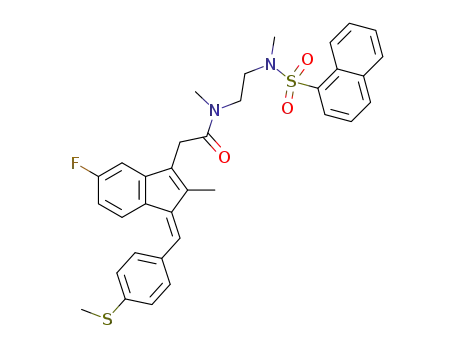 (Z)-2-(5-fluoro-2-methyl-1-(4-(methylthio)benzylidene)-1H-inden-3-yl)-N-methyl-N-(2-(N-methylnaphthalene-1-sulfonamido)ethyl)acetamide