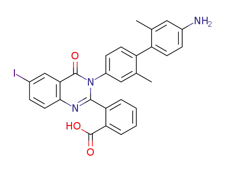 2-(3-(4'-amino-2,2'-dimethyl-[1,1'-biphenyl]-4-yl)-6-iodo-4-oxo-3,4-dihydroquinazolin-2-yl)benzoic acid