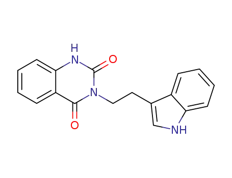Molecular Structure of 4119-10-2 (2,4(1H,3H)-Quinazolinedione, 3-[2-(1H-indol-3-yl)ethyl]-)