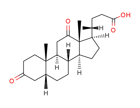 Molecular Structure of 2958-05-6 (3,12-dioxo-5-beta-cholan-24-oic acid)