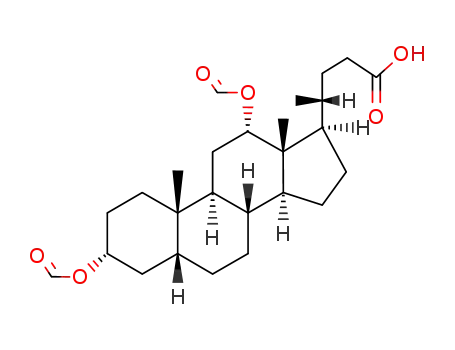 Molecular Structure of 2287-93-6 ((3alpha,5beta,12alpha)-3,12-bis(formyloxy)cholan-24-oic acid)