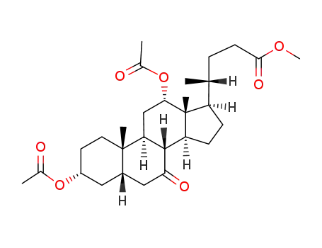 Molecular Structure of 21066-20-6 (3α,12α-diacetoxy-7-oxo-5β-cholan-24-oic acid methyl ester)