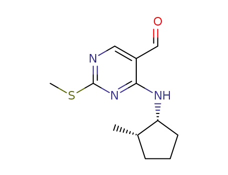 4-{[(1R,2S)-2-methylcyclopentyl]amino}-2-(methylsulfanyl)pyrimidine-5-carbaldehyde