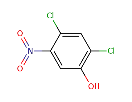 Molecular Structure of 39489-77-5 (2,4-Dichloro-5-nitrophenol)