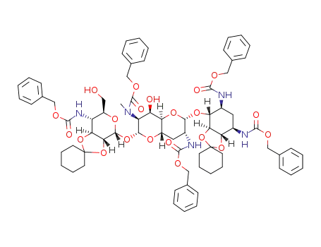 1,3,2',7',4"-pentakis-N-(benzyloxycarbonyl)-5,6:2",3"-di-O-cyclohexylideneapramycin