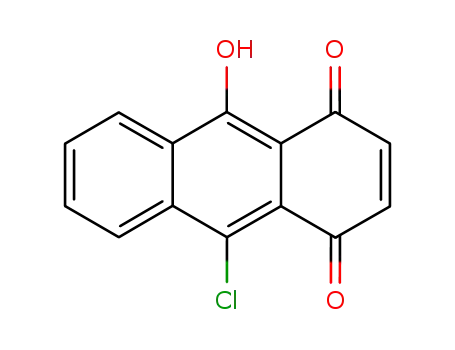 Molecular Structure of 41099-45-0 (9-chloro-10-hydroxyanthracene-1,4-dione)