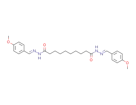 Molecular Structure of 6342-27-4 (Decanedioic acid, 1,10-bis[2-[(4-methoxyphenyl)methylene]hydrazide])