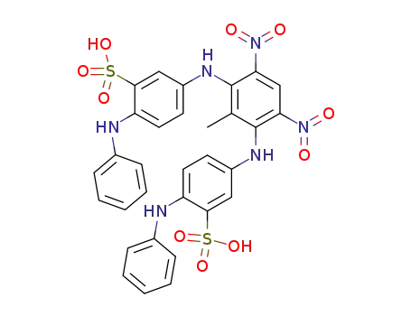 6,6'-dianilino-3,3'-(2-methyl-4,6-dinitro-m-phenylenediamino)-bis-benzenesulfonic acid