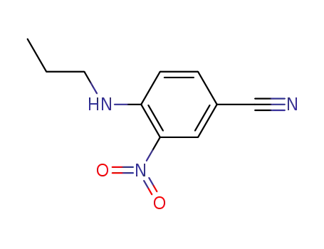 Molecular Structure of 438554-06-4 (3-Nitro-4-(propylaMino)benzonitrile)