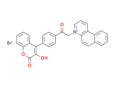 1-{2-[4-(3-hydroxy-2-oxo-2H-chromen-4-yl)phenyl]-2-oxoethyl}benzo[f]quinolinium bromide