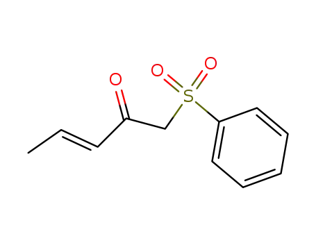 Molecular Structure of 96530-26-6 (3-Penten-2-one, 1-(phenylsulfonyl)-, (3E)-)