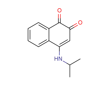 Molecular Structure of 86614-18-8 (1,2-Naphthalenedione, 4-[(1-methylethyl)amino]-)
