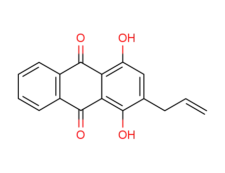 Molecular Structure of 79208-09-6 (9,10-Anthracenedione, 1,4-dihydroxy-2-(2-propenyl)-)