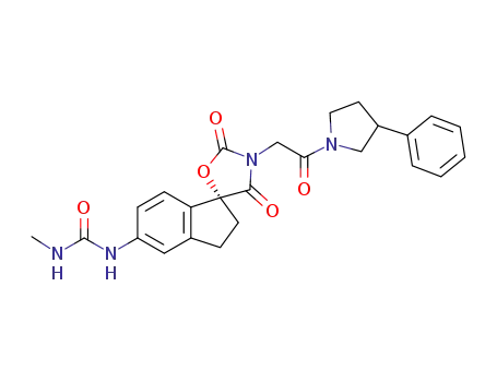 1-[(R)-3',5'-dioxo-4'-[2-oxo-2-(3-phenylpyrrolidin-1-yl)ethyl]-2,3-dihydrospiro[indene-1,2'-[1,4]oxazolidin]-5-yl]-3-methylurea