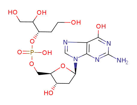 Phosphoric acid (2R,3S,5R)-5-(2-amino-6-hydroxy-purin-9-yl)-3-hydroxy-tetrahydro-furan-2-ylmethyl ester (S)-2,3-dihydroxy-1-(2-hydroxy-ethyl)-propyl ester