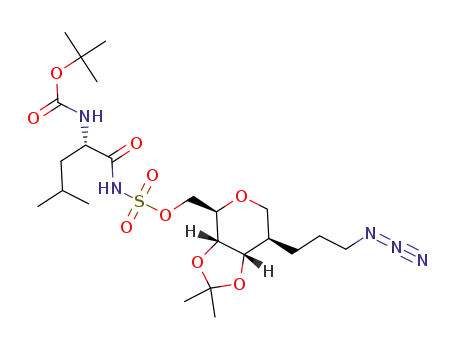 ((3aS,4R,7R,7aS)-7-(3-azidopropyl)-2,2-dimethyltetrahydro-4H-[1,3]dioxolo[4,5-c]pyran-4-yl)methyl ((tert-butoxycarbonyl)leucyl)sulfamate