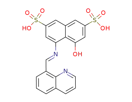 4-[8]quinolylmethylenamino-5-hydroxy-naphthalene-2,7-disulfonic acid