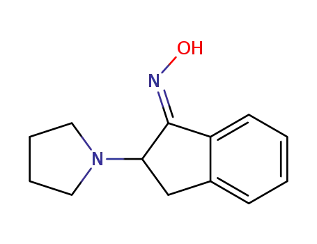 (E)-2-(pyrrolidin-1-yl)-2,3-dihydro-1H-inden-1-one oxime