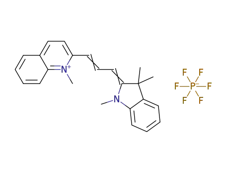 1-methyl-2-(3-(1,3,3-trimethylindolin-2-ylidene)prop-1-enyl)quinolin-1-ium hexafluorophosphate