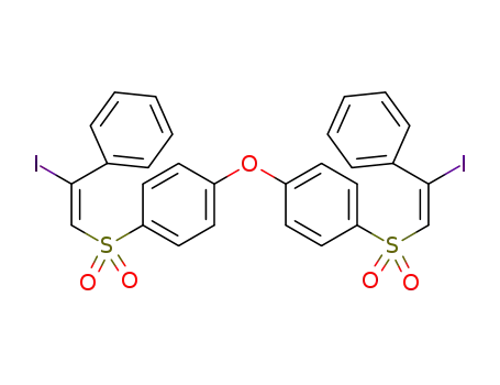 (E)-1,1'-((2,2'-iodo-2-phenylvinyl)-4,4'-oxybis(benzenesulfonyl)vinyl)benzene