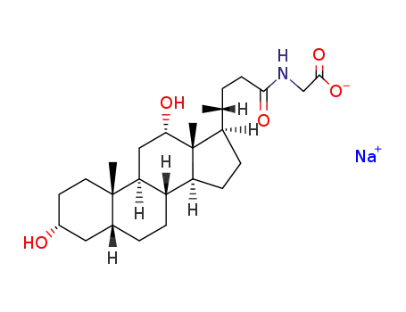 Glycine, N-[(3alpha,5beta,12alpha)-3,12-dihydroxy-24-oxocholan-24-yl]-, sodium salt (1:1)