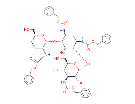 1,3,2',3''-tetrakis(N-benzyloxycarbonyl)-3',4'-dideoxykanamycin C