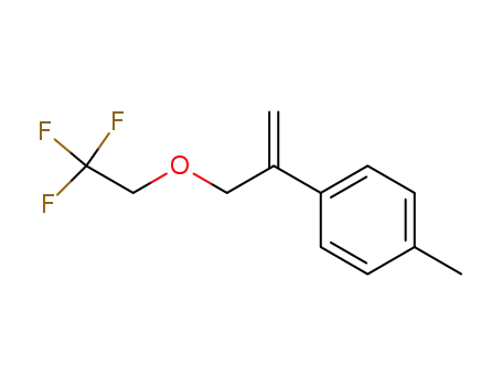 Molecular Structure of 89619-18-1 (Benzene, 1-methyl-4-[1-[(2,2,2-trifluoroethoxy)methyl]ethenyl]-)