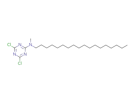 Molecular Structure of 32998-19-9 (1,3,5-Triazin-2-amine, 4,6-dichloro-N-methyl-N-octadecyl-)