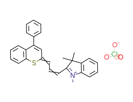 1,3,3-Trimethyl-2-<3-(4-phenylbenzothiopyran-2-ylidene)propen-1-yl>-3H-indolium Perchlorate