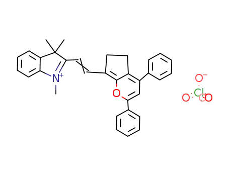 1,3,3-Trimethyl-2-<2-(2,4-diphenyl-5,6-dihydrocyclopentapyran-7-yl)-vinyl>-3H-indolium Perchlorate