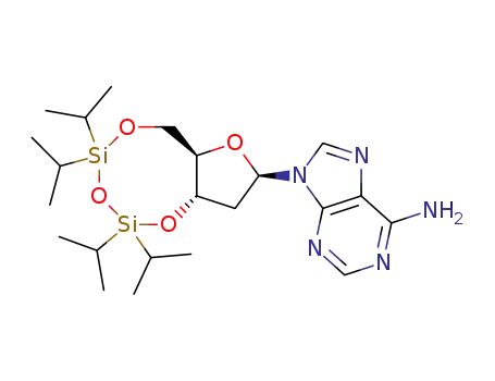 Molecular Structure of 84828-84-2 (Adenosine,
2'-deoxy-3',5'-O-[1,1,3,3-tetrakis(1-methylethyl)-1,3-disiloxanediyl]-)