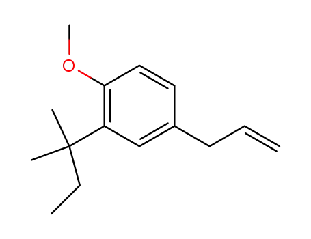 Molecular Structure of 139553-40-5 (Benzene, 2-(1,1-dimethylpropyl)-1-methoxy-4-(2-propenyl)-)